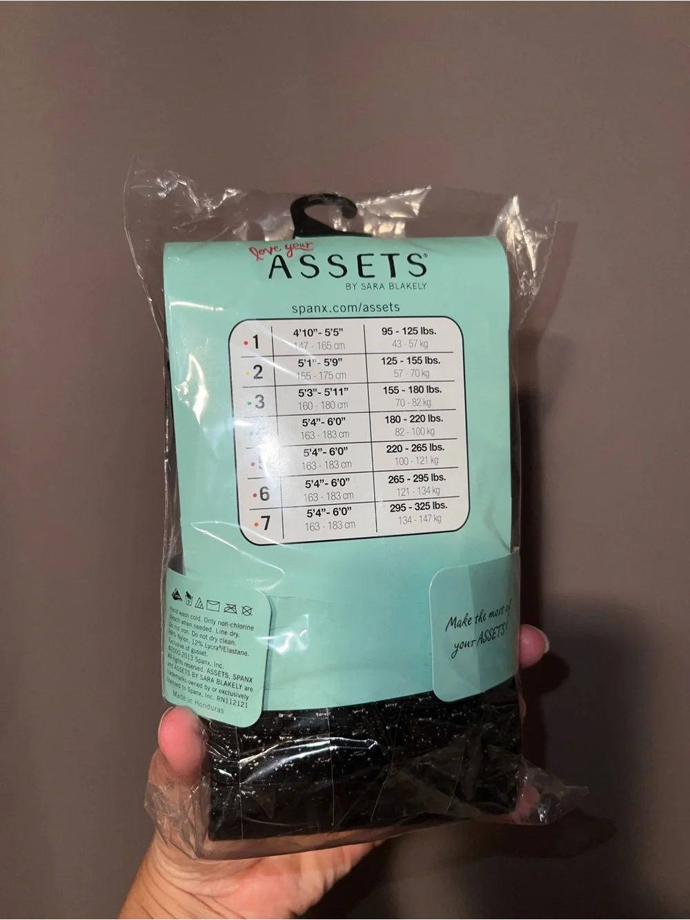 ASSETS by Sara Blakely Black Textured Spanx Wish bone Pattern Shaping Tights